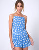 Afbeelding van Elusi Playsuit In Madeliefje Stempel Blue Sky
