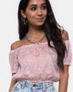 Afbeelding van Eva Crop Top in Lace Rose