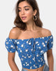 Afbeelding van Evane Crop Top in Soheila Floral Blue