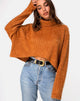 Afbeelding van Evie Cropped Sweatshirt in Rust Knit