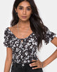 Afbeelding van Evony Top in Dark Wild Flower