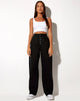 Afbeelding van Blootliggende Knoop Parallel Jeans in Black Wash
