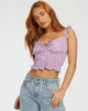 Afbeelding van Ezra Top in Ditsy Rose Lila