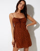 Afbeelding van Famala Mini Dress in Dainty Daisy Bombay Brown