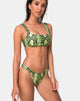 Afbeelding van Farida Bikinitop in Slime Lime Snake