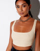 Afbeelding van Adela Crop Top in Rib Sand