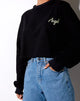 Afbeelding van Fawly Crop Top in Zwart Engel Embro in Neongroen