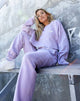 Afbeelding van Fawly Crop Top in Violet Angel Embro in White