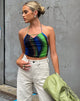 Afbeelding van MOTEL X OLIVIA NEILL Salet Crop Top in Solarized Groen en Blauw