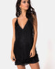 Afbeelding van Finn Slip Dress in Fringe Zwart