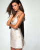 Afbeelding van Finn Slip Dress in Schelp Pailletten Nude