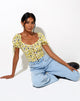 Afbeelding van Flaba Crop Top in Sunflower Pop Yellow