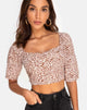 Afbeelding van Flory Crop Top in Safari Taupe