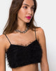 Afbeelding van Balien Crop Top in Franje Zwart