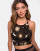 Afbeelding van Folly Crop Top in Solar System Black