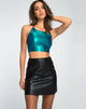 Afbeelding van Fonda Crop Top in Metallic Petrol