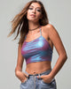 Afbeelding van Fonda Crop top in Metallic Opal Shimmer