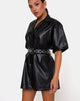 Afbeelding van Fresia Mini Dress in PU Zwart