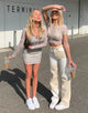 Afbeelding van Motel X Barbara Kristoffersen Wity T-shirt in Sage Tonal Ripple