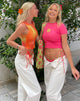 Afbeelding van MOTEL X BARBARA Babe Tee in Roze 90s Beachy Floral