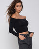 Afbeelding van Gaga Off The Shoulder Crop in Zwart