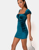 Afbeelding van Gala Bodycon Dress in Velvet Teal
