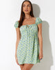 Afbeelding van Galova Mini Dress in Lime Floral