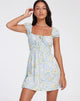 Afbeelding van Galova Mini Dress in Washed Out Pastel Floral