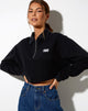 Afbeelding van Gandi Crop Top in Zwart met Motel Werkkleding Label