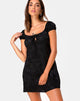 Afbeelding van Gaval Mini Dress in Satin Rose Black