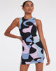 Afbeelding van Genul Mini jurk in abstract paars