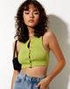 Afbeelding van Gilly Crop Top in Rib Leaf Green