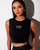 Afbeelding van Gimon Crop Top in Rib Zwart Angelo Embro