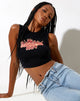 Gimon Crop Top in Zwart Comin In Hot