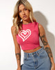 Afbeelding van Gimon Crop Top in Hot Pink Hart