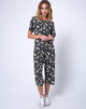Afbeelding van Giotto Jumpsuit in Polka Daisy Zwart