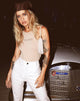 Afbeelding van Gavis Bodice in Tan Honey Diamante in Gold