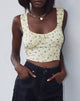 Afbeelding van Gladis Vest Crop Top in Wild Flower Lemon Drop