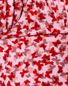 Ditsy Vlinder Perzik en Rood