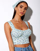 Afbeelding van Gladis Vest Top in Pretty Petal Green
