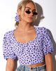 Afbeelding van Glarie Crop Top in Dainty Daisy Lila