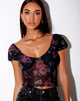 Afbeelding van Glasty Crop Top in Gothic Rose