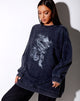 Afbeelding van Glo Sweatshirt in Black Wash Dragon