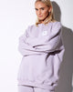 Afbeelding van Glo Sweatshirt in Pastel Lilac Daisy Embro