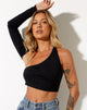 Afbeelding van Grasel Crop Top in Lycra Zwart