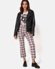 Afbeelding van Grava broek in Grunge ruit paars