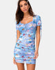 Afbeelding van Guenetta Jurk in Blauw Mesh Vlinder
