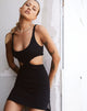 Afbeelding van Han Mini Dress in Rib Zwart