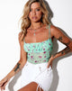 Afbeelding van Hemalia Cami Top in Mesh Bloom Lime