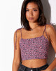 Afbeelding van Hemary Crop Top in Floral Fun Pink
